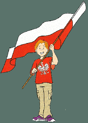 Chłopiec trzyma naszą flagę Polski